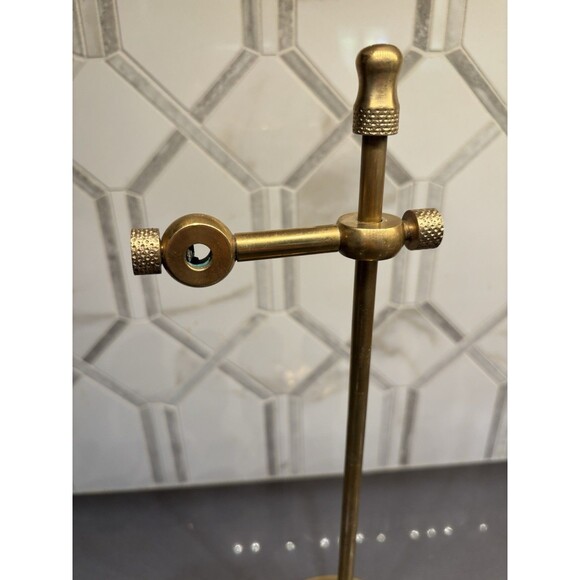 Vintage Desk Top Brass Adjustable Rotating Magnifying Glass Holder Stand 13.5” - Picture 4 of 11